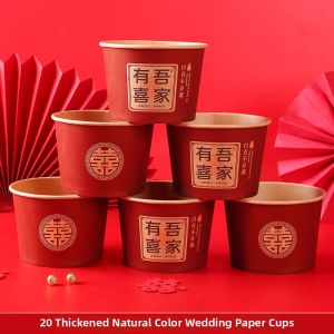 XIKUNLE | Wedding Red Thickened Paper Bowl