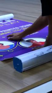 Roll up Banner Display Stand Double-side Aluminum Door Frame Type Banner Stand for Tarpaulin Poster