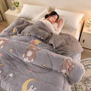 Chăn Bông Cừu Dày và Bông Sữa Ấm Áp