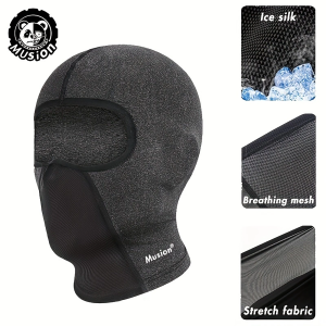 Musion Mũ Bảo Hiểm Xe Máy Full Face Balaclava Có Lỗ Kính Thoáng Khí Ice Silk Mũ Đi Xe Đạp Chống Nắng Nam Biker Mũ Đội Đầu
