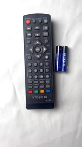 Remote điều khiển đầu KTS mặt đất VTC HD02 điều khiển tivi truyền hình vệ tinh VTC T205 - Tặng kèm pin