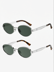 HELEN KELLER | Retro Fashion Oval Sunglasses