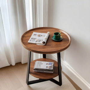 GUANGMANZHI | Luxurious Compact Modern Round 2-tier Side Table