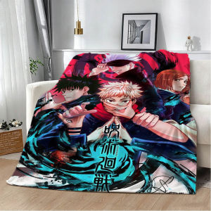 Bandai | Cartoon Jujutsu Kaisen Anime 3D Flannel Blanket Soft Throw Blanket Art For Home Decor Bedroom Bed Sofa Cover Picnic Fans Gifts