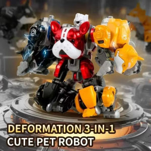 Original 2 in 1 Deformation Robot Dog Dog Movable Transformation Robot Toy Cartoon Model Toys Deformation Action Figure Boy Gift