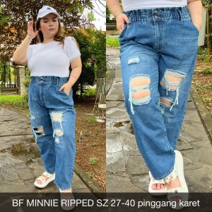 CELANA JEANS WANITA BF MINNIE RIPPED - SYS CLOTHIER