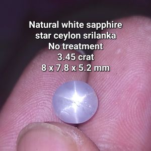 natural white sapphire star ceylon safir srilanka no treatment