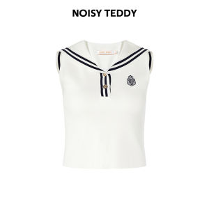 Sleeveless Fashionable Naval Collar Sweater