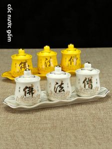 Cốc Thủy Tinh Bằng Gốm Sứ Phật Giáo Trung Quốc Cốc Thủy Tinh Cốc Kính Trang Trí Phật Giáo Để Trang Trí Nhà Cửa