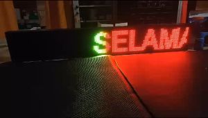 Running Text P10 4 Panel Ukuran 21x133 cm Outdoor