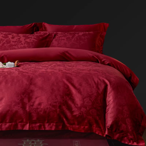 SIDEFU | Wedding Red Quilted Cotton Bedding Set