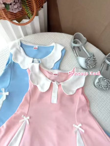 PRINCESS KESLI ชุดเดรสโปโลสำหรับเด็กผู้หญิง สไตล์เกาหลี กระโปรงกีฬา 2-11 ปี
