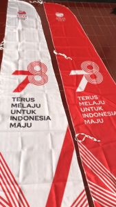 UMBUL UMBUL / BENDERA DIRGAHAYU BAHAN KAIN SATIN (MINIMAL PEMESANAN 2PCS)