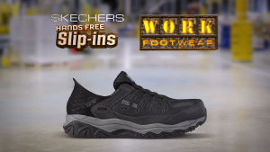 Giày Thể Thao Nam Skechers Work Dighton Slip Resistant Rolind Bảo Hộ Lao Động - 200200-BLK Memory Foam