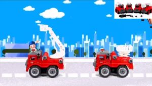 Mainan Edukasi Anak Mobil Mobilan Truk DIY Set Isi 4 Pcs Truck Pemadam Kebakaran Bongkar Pasang