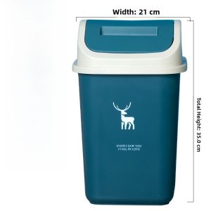 Large Size Swing Cover Trash Can for Kitchen Office Home Use with Lid Simple Design for Living Room Bedroom Bathroom