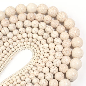 Tự Nhiên Màu Trắng Xanh Ngọc Hạt Đá 3-16 Mm Tròn Đá Quý Không Gian Siêu Tốc Hạt Cho DIY Trang Sức Làm Vòng Tay Dây Chuyền