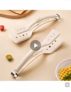 Multipurpose 2 in 1 Silicone Clamp SpatulasOmelette Spatulas Fried Steak Clamp Flipping Fish Gripper Bread Clip Kitchen Items