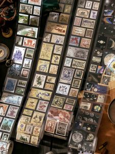 เทปสติกเกอร์ติดหนังสือบันทึกแบบย้อนยุคของ Natural Post Office ลายดอกไม้และพืช เทปตกแต่ง DIY สำหรับบันทึกข้อมูลแบบย้อนยุค