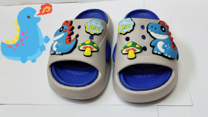 GRACE | Kids Dinosaur Slippers Anti-Slip Soft & Comfy EVA Shoes Size 30-35 Slip-on Sandals