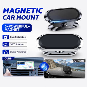 Car Magnetic Phone Holder 360° Rotation Magnetic Car Mount Built-In 6 Magnetic Cores No Signal Interference Universal Navigation Pemasangan Kereta Magnetik 车载磁吸手机支架