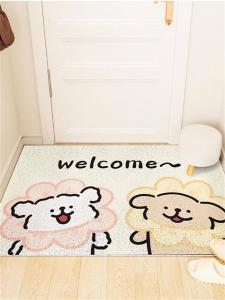 Line Dog Design Customizable Coir Doormat Slip-Resistant Dust-Removing
