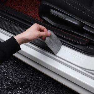 BOSSKU [4pcs/set] Car Door Sill Strip Anti Scratch Side Door Step Protector Sticker PROTON Saga X70 Persona X50 Iriz Exora Prev