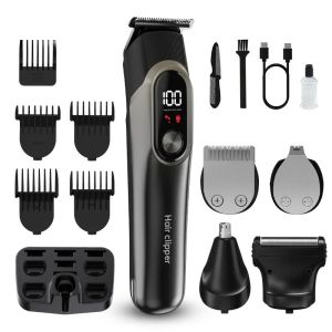 Kemei Hair Trimmers Set Hair Clipper for Men Professional 5 in 1 Body Nose Hair Trimmer Rechargeable Haircut Machine