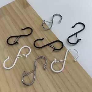 10Pcs S Shaped Hook Hanging Heavy Duty Windproof S Shaped Hooks small s hook Hanger safety buckle design hook double