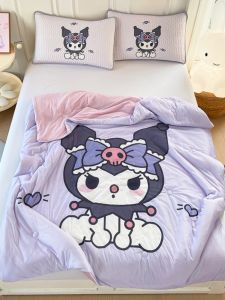 Cool Sensation Silk Summer Quilt Cartoon Air Conditioner Quilt for Girls Kindergarten Thin Quilt Single Person Summer Use