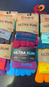 INJINJI MINI CREW ULTRA RUN (WOMEN) - ถุงเท้า 5 นิ้ว - ถุงเท้าวิ่งกันการเสียดสีของนิ้วเท้า แบบหนากลาง เหนือข้อ
