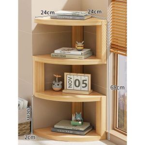 MENGBINFEN | Corner Desktop Shelf Book Organizer