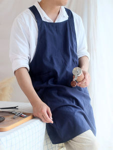 ผ้าคลุมไหล่ผ้าฝ้ายบางสไตล์เรียบง่ายสำหรับฤดูร้อนสำหรับผู้ชาย สำหรับใช้ในบ้าน ครัว งานอาหาร ทำความสะอาด ชุดทำงาน ผ้าคลุมไหล่แบบมีสายคล้องไหล่