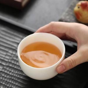 Bộ Ấm Chén Trà Kung Fu Sứ Trắng Ngọc Jade Chén Trà Gốm Sứ Dùng Để Thưởng Trà Ngửi Hương Một Chiếc Của PDQ