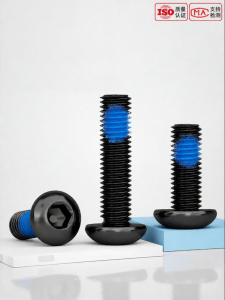 GUWANJI | Black 304 Stainless Steel Round Head Hex Socket Adhesive Screw Loose Proof