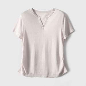 Slim Waist Breather Silk Mix Knit Top