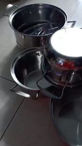 ( BISA COD ) PROMO PANCI SET STAINLESS STEEL 5in1 / PANCI SET & STEAMER / PANCI WAJAN SATUAN / PANCI SET HIGH POT / PANCI DAN STEAMER POT TEBAL 5pcs