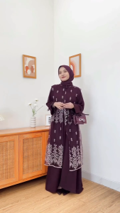 COD Alexa Dress BUSUI Ceruty Brokat Dress Wanita Terbaru 2025 Kekinian Gamis Viral Dress Kondangan