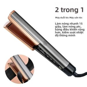 Máy Làm Thẳng Và Uốn Tóc Chuyên Nghiệp 2 Trong 1 Với Màn Hình LCD Mâm Rộng Dùng Được Cho Tóc Khô Và Tóc Ướt Dành Cho Salon