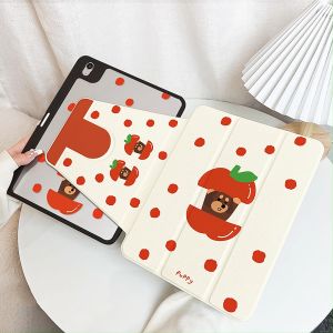 เคสไอแพด Gen10 Air6 Air5 10.9 ที่ใส่ปากกา ลูกสุนัขแอปเปิ้ล เคสiPadหมุน 360°Gen9/8 10.2 Pro11 2024 Air7 Gen11