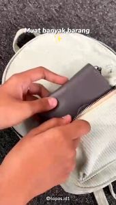 Ransel wanita korea style corduroy ANSELMA desain simple & modern backpack multifungsi (recommended)