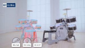 Bộ trống đồ chơi kèm đàn cho bé cỡ lớn nhiều chức năng BBT GLOBAL Q531A