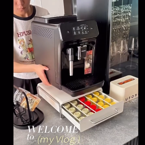 *SG Stock* Dustproof Metal Drawer with Divider Rack Coffee Machine Stands Coffee Machine Holder Coffee Machine Rack Coffee Capsule Storage Drawer Instant Powder Drink Storage Rice Cooker Stand Rice Cooker Holder Air Fryer Stand Air Fryer Holder