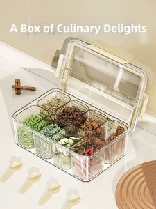 BAOJIAWANG | Portable Multi-compartment Food-grade Spice Storage Box