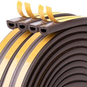 10m Weather Stripping Door Seal Strip Diep Self-adhesive Draft Stopper Tape Window Insulation Noise Rubber Sealing Strip