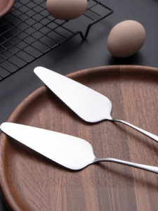 onlycook | Stainless Steel Cake and Pizza Server Baking Tool 2 Pieces