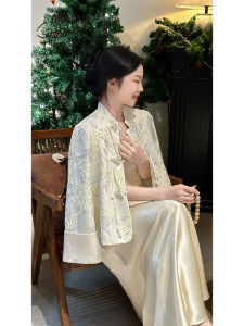 New Chinese Style Fashion Outerwear Womens Set High-End Feelings Whole Tang Suit Autumn Wear Commute Style Loose Fit Long Sleeve