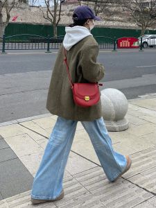 High Waist Wide Leg Jeans Womens Loose Fit Light Blue Washed Denim Pants Spring Season High And Extended Version Retro Style