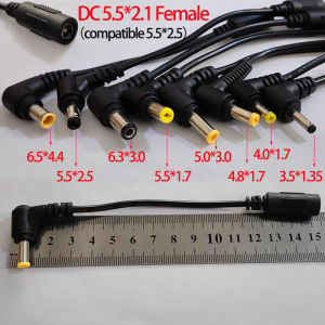 1Piece DC5.5*2.1/2.5MM Female To Male 3.5*1.35/4.0*1.7/4.8*1.7/5.0*3.0/5.5*1.7/5.5*2.5 6.3x3.0  DC Power Connector Adapter