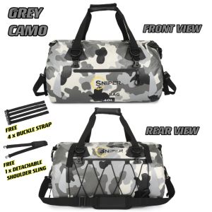 LAZ042) OVERSIZE LARGE 40L SNIPER IPX6 WATERPROOF DUFFEL Bag  Motorcycle Tail Bag  TRAVEL BAG  GYM BAG BACKPACK  DRY BAG